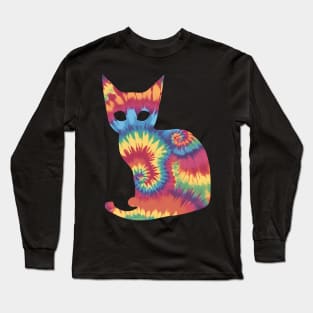 tie dye cat Long Sleeve T-Shirt